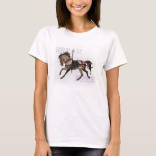 För karusellhäst "för avbrott fri" utslagsplats t shirt