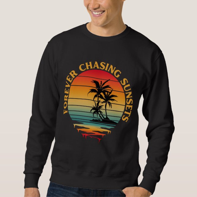 FÖR KASSERING SUNSETS T-Shirt Lång Ärmad Tröja (Framsida)