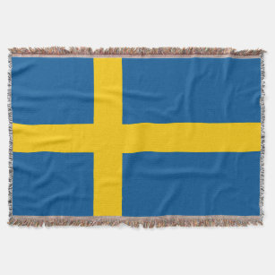 För kastfilt   för svensk flagga vävd pride för mysfilt