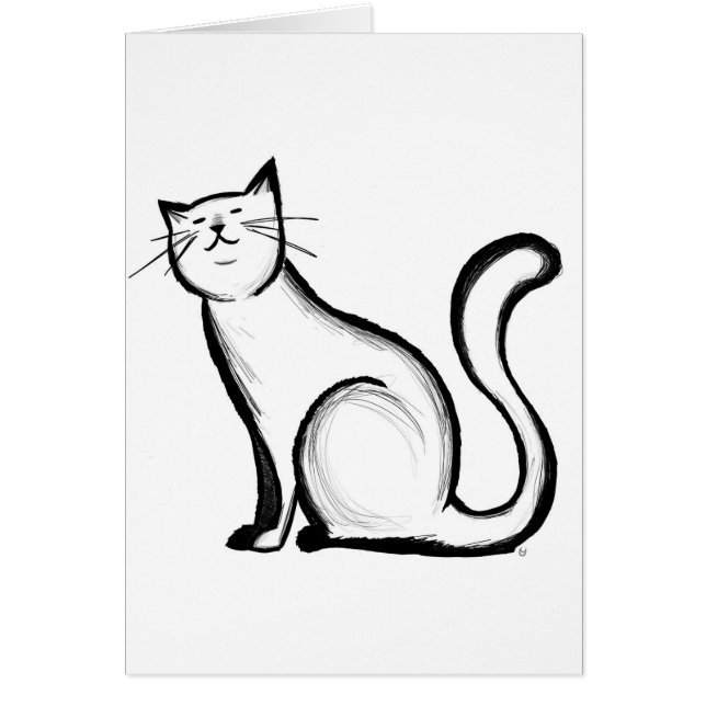 För kattälskare hälsningskort (Framsidan)