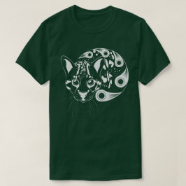 För kattbläck för Ocelot stor konst T-shirt