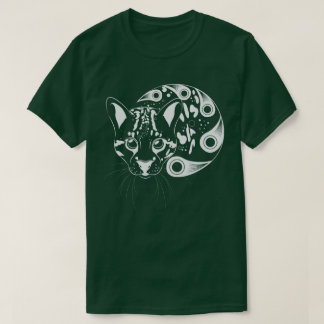 För kattbläck för Ocelot stor konst T-shirt