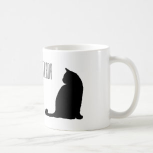 För kattdam för klassiker galen mugg