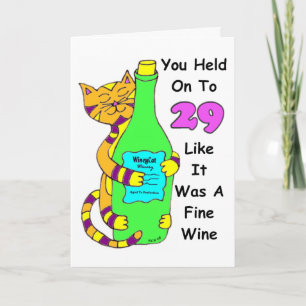 För kattfödelsedag för intresse 30 Winey kort