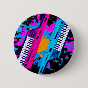 För Keytar för Corey tiger80-tal Retro Splatter Knapp
