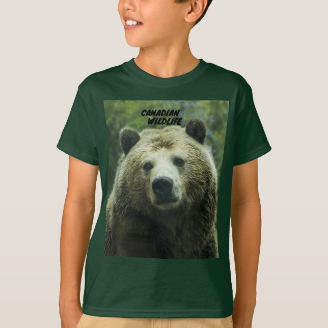För Kid:s Kall Misty Rainforest -Canadian Wildlife T Shirt (Framsida)