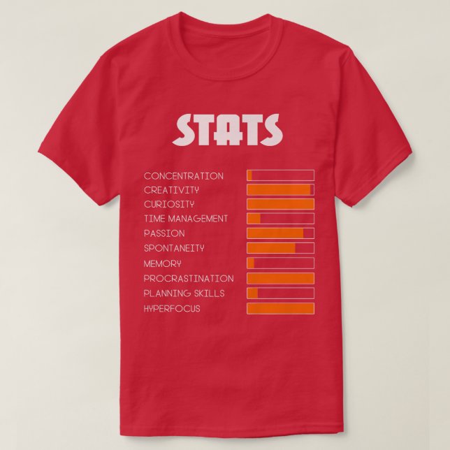 For Kids With ADHD Stats Neurodiversity Men Boys A T Shirt (Design framsida)