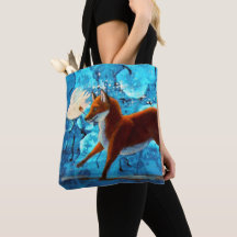 För Kitsune för fantasi röd illustration räv