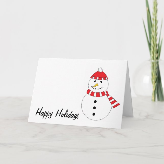 För kläderhelgdag för snögubbe rött kort (Framsida)