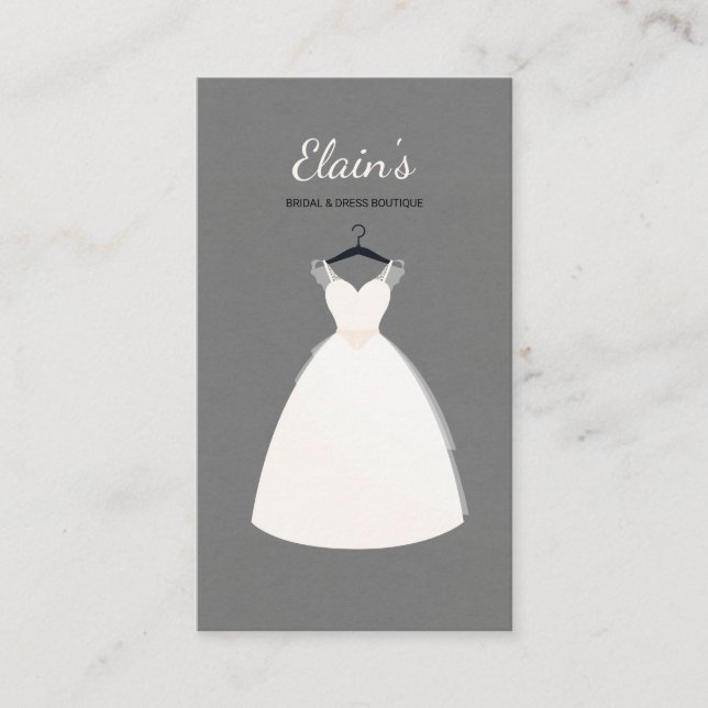 För klänningBoutique för elegant kappa brud- Visitkort (Framsida)