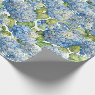 För klassikerblått för vanlig hortensia blom- presentpapper