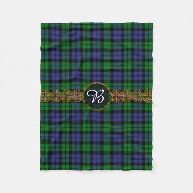För klockamilitär för Monogram svart Tartan Fleecefilt (Framsidan)
