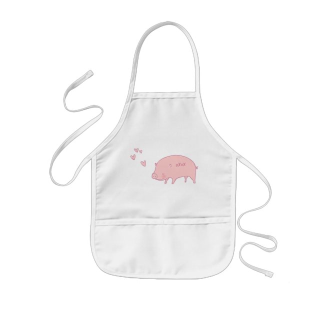 För klotterkonst för OXOX rosa Piggy förkläde (Framsidan)