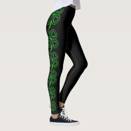 För klöverhjärta för modern design st patrick's leggings