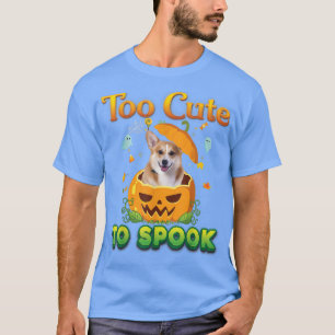 För knapp att säga Welsh Corgi Hund Halloween Pump T Shirt