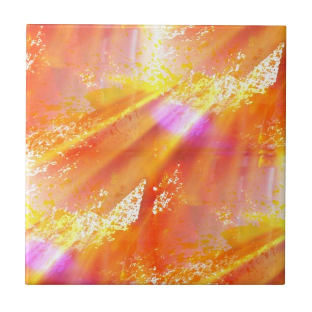 för konstbakgrund för färg seamless gult, orange kakelplatta (Framsidan)