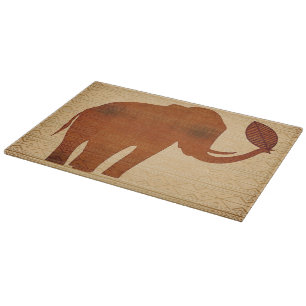 För konstdesign för elefant stam- skärbrädor