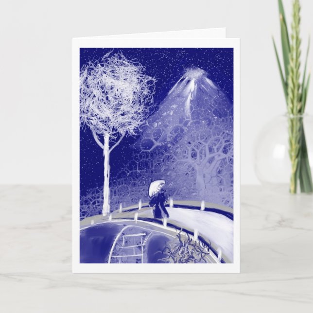 För konsthälsning för Haiku japanskt kort (Framsida)