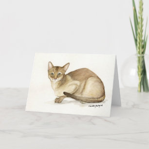 För konstreproduktion "för Abyssinian katt" kort