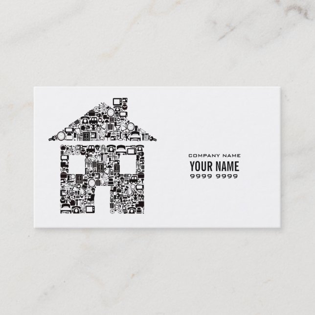 För konstruktionsmall för vit modern visitkort (Framsida)