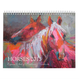 För konstvägg för häst Equine kalender Svetlan