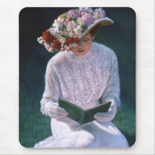 För konstVictorian för vintage elegant läsning Musmatta