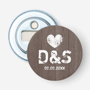 För kornflaska för shabby chic brun wood magnet flasköppnare