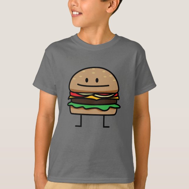 För köttnötkött för Cheeseburger hamburgare mald Tröja (Framsida)