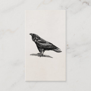 För kråkaBlackbird för vintage korpsvart Visitkort