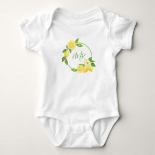 För kranbaby shower för citron citrus Monogram f T-shirt