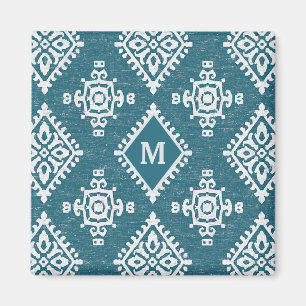 För krickablått för Monogram Amadora mönster Magnet