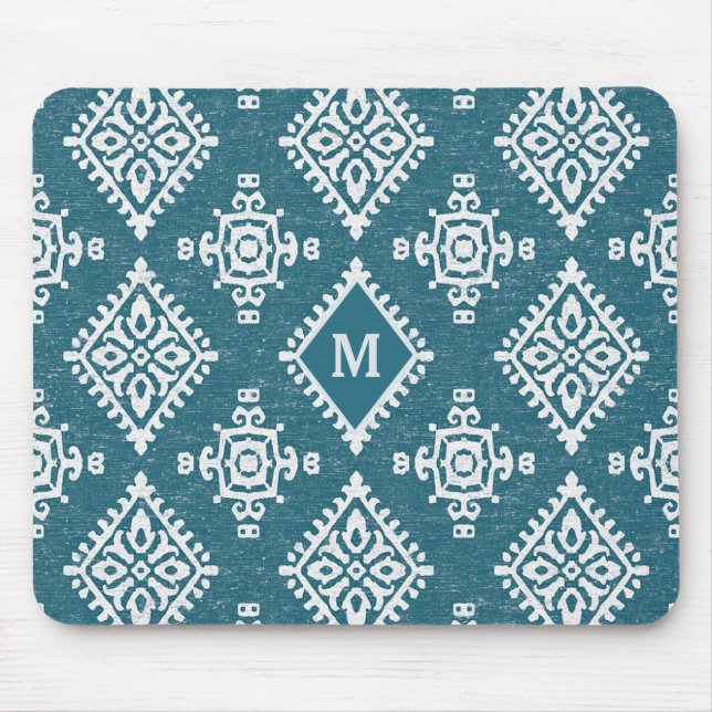 För krickablått för Monogram | Amadora mönster Musmatta (Framsidan)