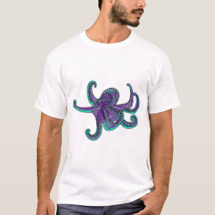 För krickahav för bläckfisk purpurfärgat liv f t-shirt