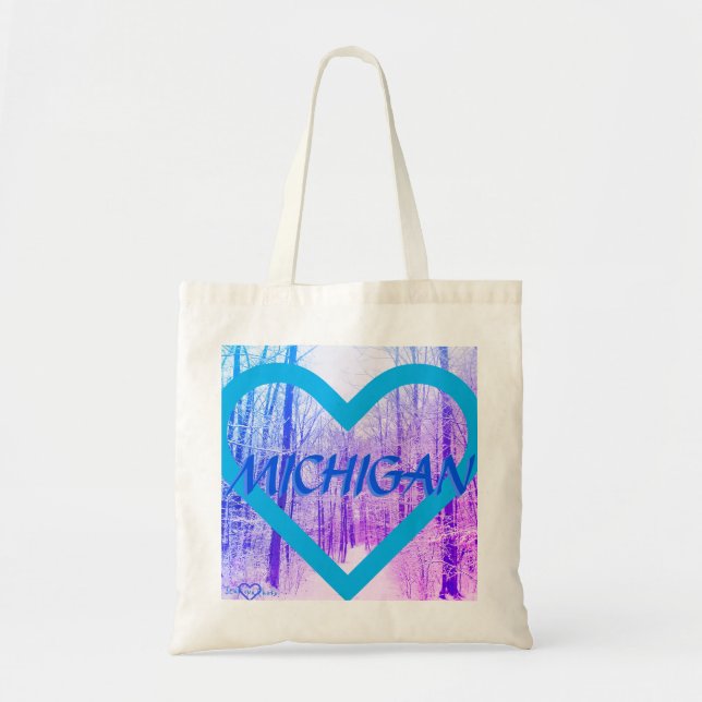 för KRICKAHJÄRTA för VINTER 2MICHIGAN TOTO Tygkasse (Framsidan)