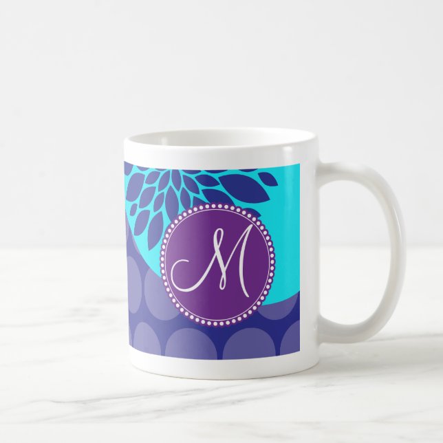 För krickalilor för beställnings- Monogram initial Kaffemugg (Höger)