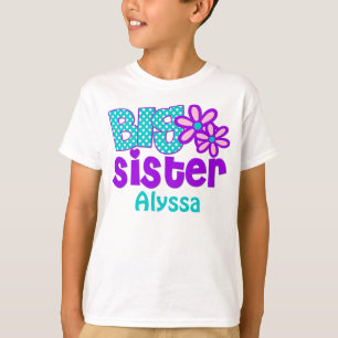 För krickapersonlig för storasyster purpurfärga tee shirt