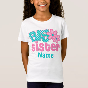 För krickapersonlig för storasyster rosa skjorta t-shirt