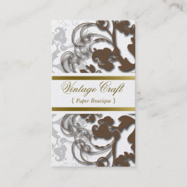 För krusidullchic för damastast vintage blom- visitkort