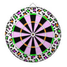 För KRW-neonLeopard för tryck Dartboard