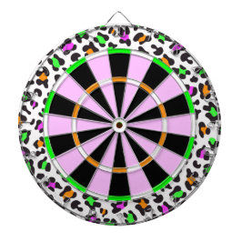 För KRW-neonLeopard för tryck Dartboard Darttavla