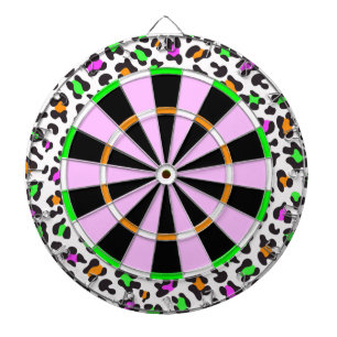 För KRW-neonLeopard för tryck Dartboard Darttavla