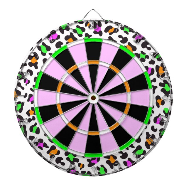 För KRW-neonLeopard för tryck Dartboard Darttavla (Framsidan)