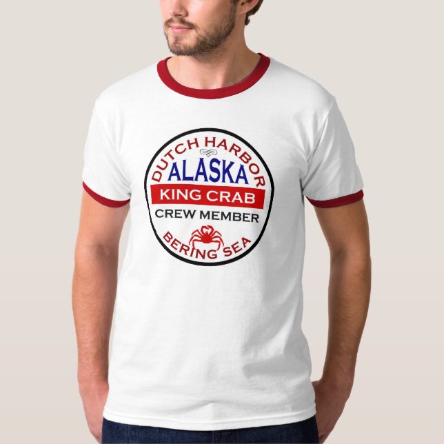 För kungkrabba för holländsk hamn alaskabo t shirt (Framsida)