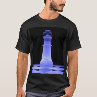 För kungschack för blått glödande biet t-shirt