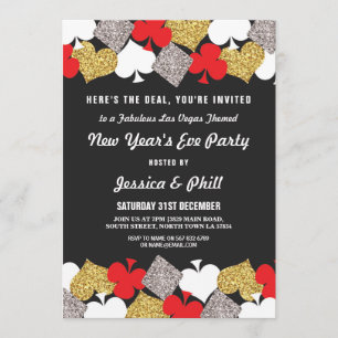För kvällparty för nytt år för Las Vegas inbjudan