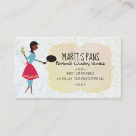 För kvinnakock för afrikansk amerikan retro visitkort