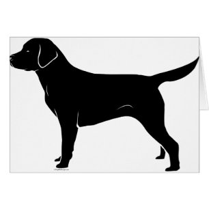 För Labrador för klassiker svart Silhouette Hälsningskort
