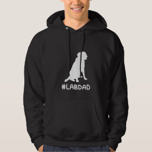 För Labrador för T-tröja för Hashtag labbpappa Hoodie