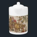För landToile för vintage fransk tekanna mönster<br><div class="desc">För det landToile för vintage väljer den franska tekannan mönster ditt format!</div>