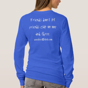 För långärmadslogan för damer Blues411 skjorta Tee